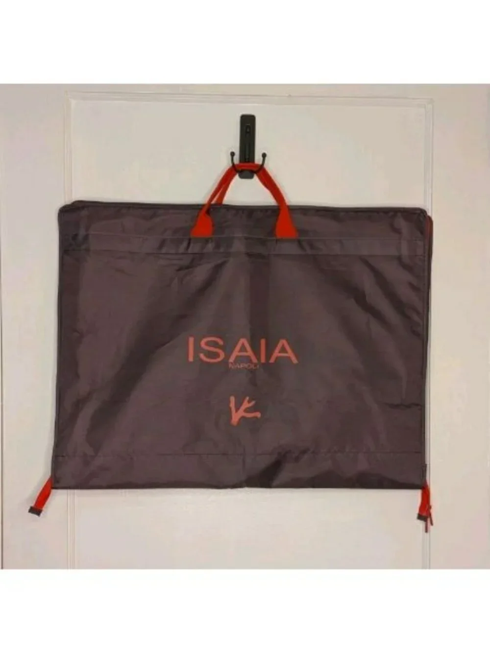 Isaia Napoli Garment Bag For Travel in Purple Red